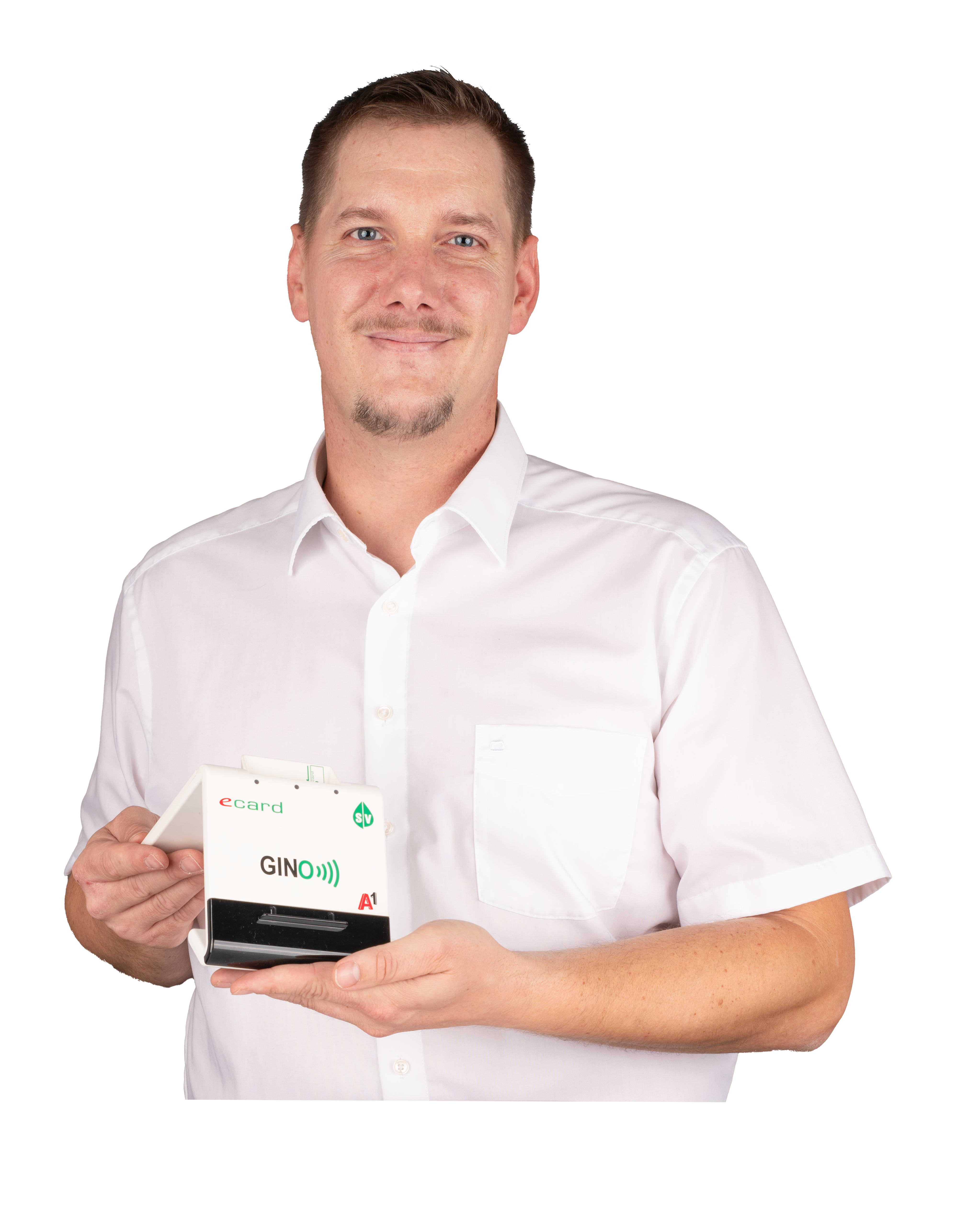 Johannes mit Gino-Gerät Johannes mit Gino-Gerät